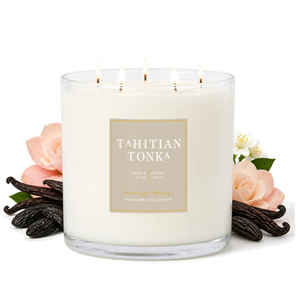 Romance Tahitian Tonka Natural Candle 55oz Rosaline Collection