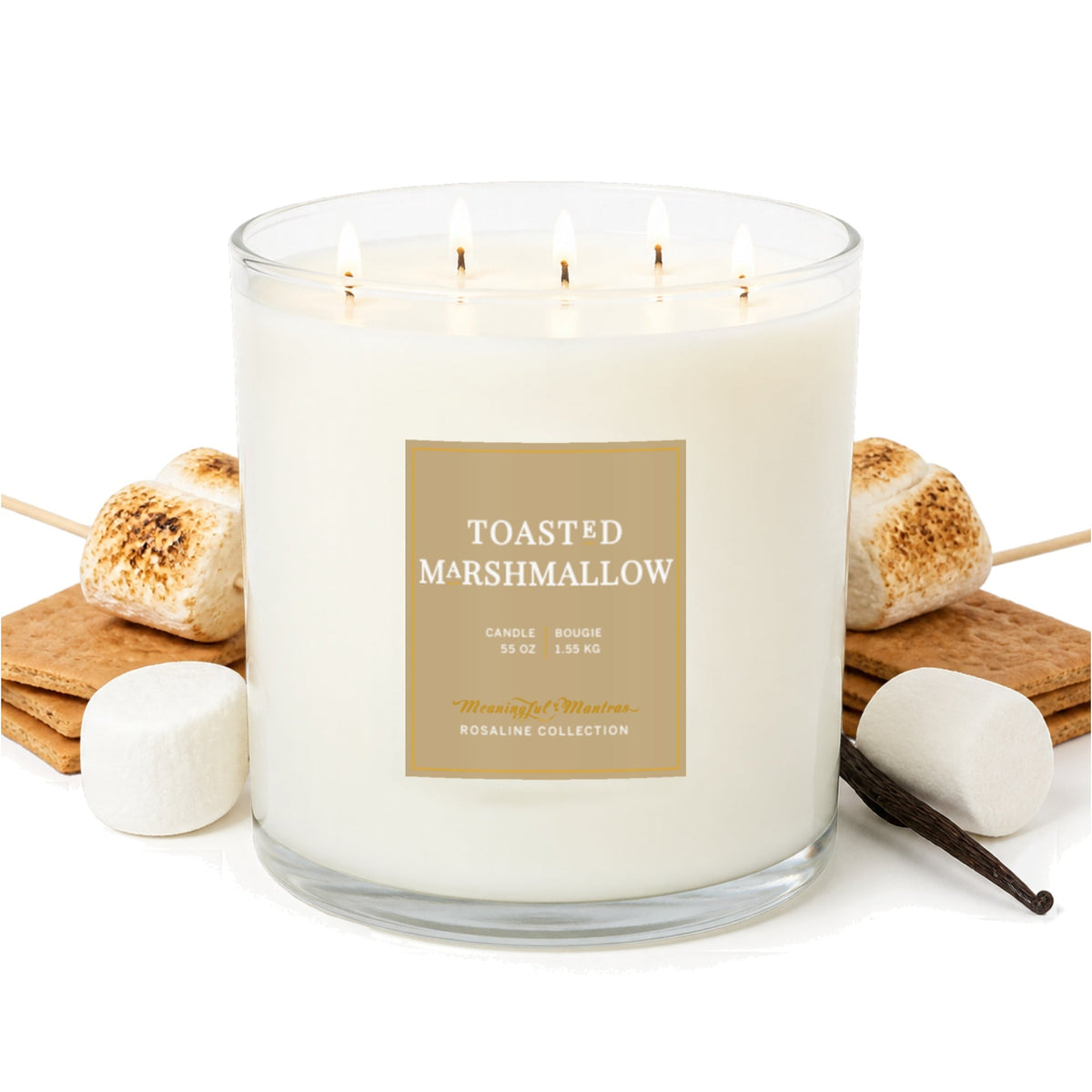 Toasted Marshmallow Natural Candle 55oz Rosaline Collection